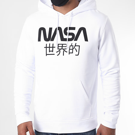 NASA - Sweat Capuche Japan Logo Blanc Noir