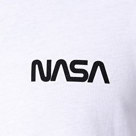 NASA - Camiseta Simple Pecho Blanco Negro