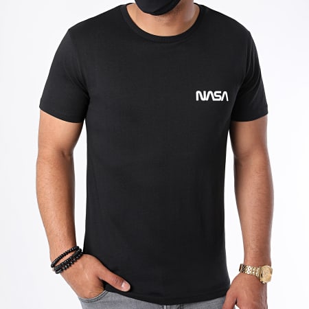 NASA - Tee Shirt Petto semplice Nero Bianco
