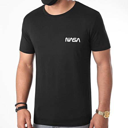 NASA - Lot De 2 Tee Shirts Simple Chest Noir Et Blanc