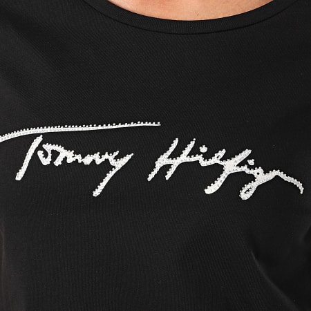 Tommy Hilfiger - Tee Shirt Femme Carmen Reg Open-Ink 8292 Noir