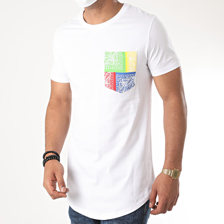 Uniplay - Tee Shirt Poche Oversize Bandana 2672 Blanc