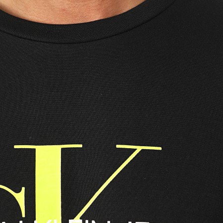 Calvin Klein - Tee Shirt Monogram Logo Slim 4551 Noir