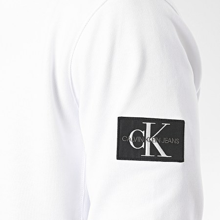 Calvin Klein - Sweat Capuche Monogram Badge 5594 Blanc