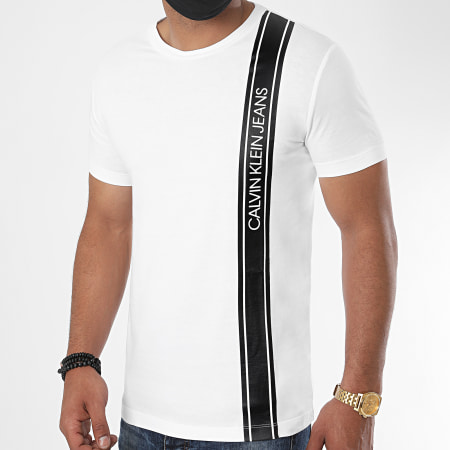 Calvin Klein - Tee Shirt Vertical Logo 5737 Blanc