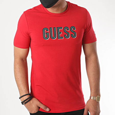 Guess - Tee Shirt M0YI9A-J1300 Rouge