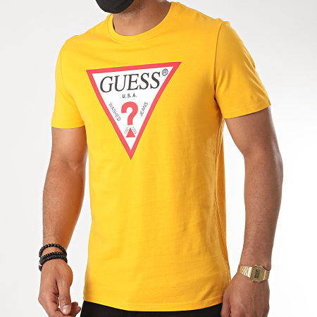 Tee Shirt M0YI71 I3Z11 Jaune Moutarde