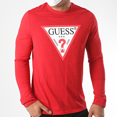 Guess - Tee Shirt Manches Longues M0YI31-I3Z11 Rouge