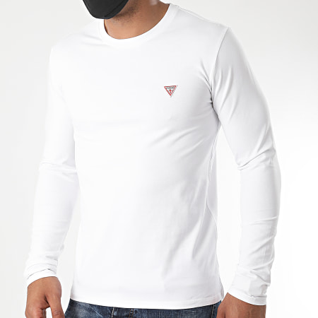 Guess - Tee Shirt Manches Longues M0YI28-J1300 Blanc