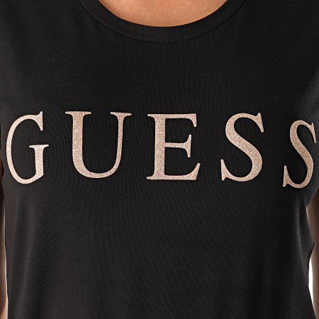 Guess - Tee Shirt Femme W0YI0L-J1300 Noir Doré