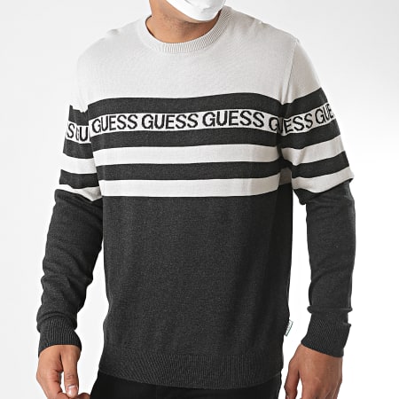 Guess - Pull A Rayures M0YR45-Z2NN0 Gris