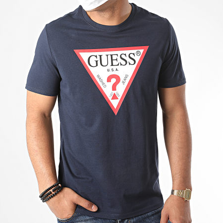 Guess - Tee Shirt M0YI24-J1300 Bleu Marine