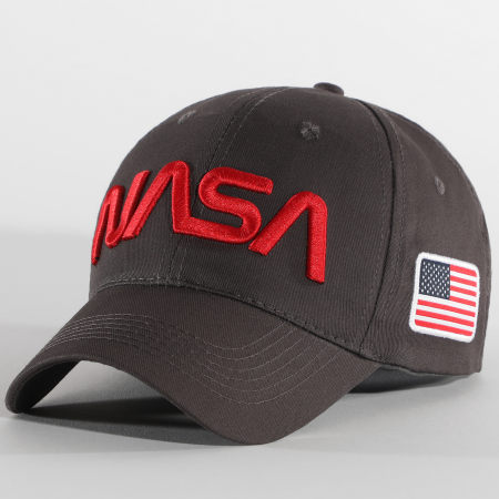 NASA - Casquette Worm Logo Gris Anthracite