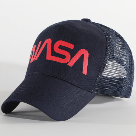 NASA - Casquette Trucker Worm Logo Bleu Marine