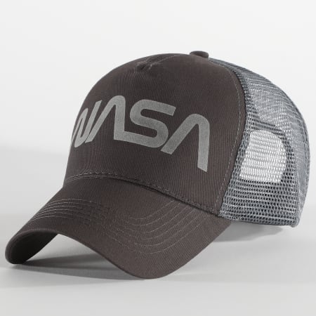 NASA - Casquette Trucker Worm Logo Gris Anthracite