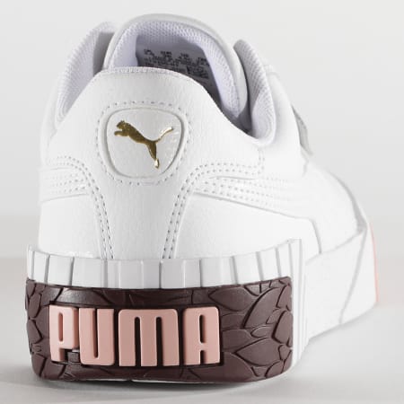 Puma - Baskets Femme Cali 373155 Puma White Burgundy