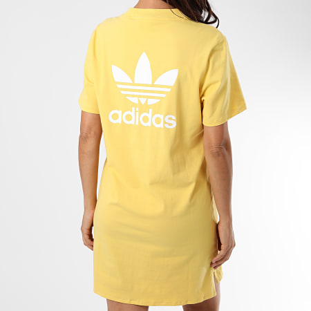 Adidas Originals - Robe Tee Shirt Femme Trefoil FM3277 Jaune