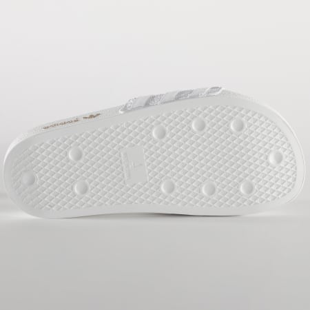 Adidas Originals - Claquettes Femme Adilette EG5162 Footwear White Gold Metallic