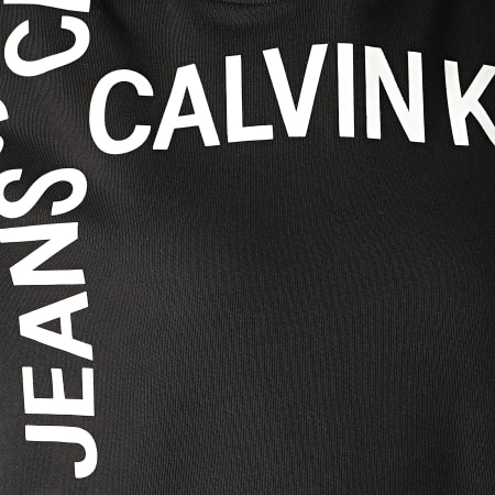 Calvin Klein - Robe Sweat Capuche Femme Grid Logo 4167 Noir