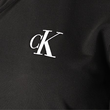 Calvin Klein - Sweat Capuche Femme CK Embroidery Tippin 4213 Noir