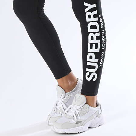 Superdry - Legging Femme Logo Elastic W7010149A Noir