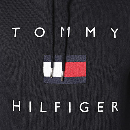 Tommy Hilfiger - Sweat Capuche Tommy Flag 4203 Bleu Marine