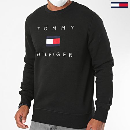 Tommy Hilfiger - Sweat Crewneck Tommy Flag 4204 Noir