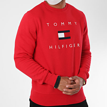 Tommy Hilfiger - Sweat Crewneck Tommy Flag 4204 Rouge