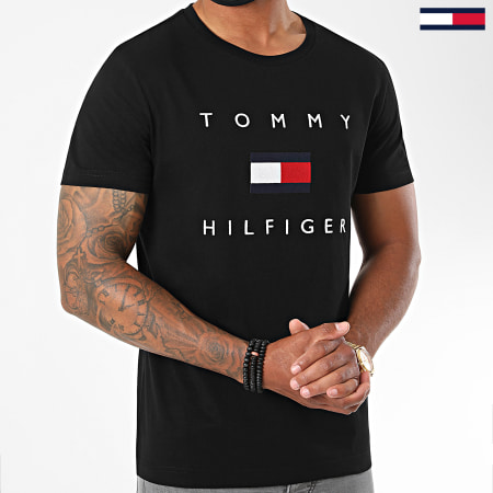 Tommy Hilfiger - Tee Shirt Tommy Flag 4313 Noir