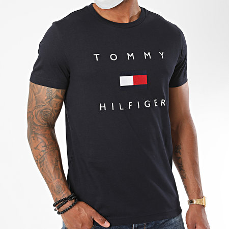 Tommy Hilfiger - Tee Shirt Tommy Flag 4313 Bleu Marine
