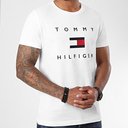 Tommy Hilfiger - Tee Shirt Tommy Flag 4313 Blanc