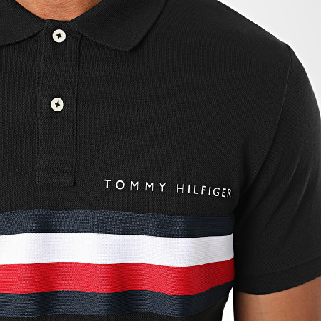 Tommy Hilfiger - Polo Manches Courtes Global STP Chest Tape 4439 Noir