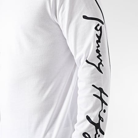 Tommy Hilfiger - Tee Shirt Manches Longues Signature Sleeve 4552 Blanc