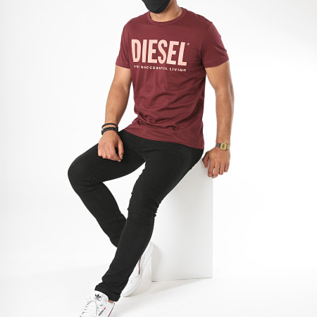 Diesel - Tee Shirt Diego Logo 00SXED-0AAXJ Bordeaux