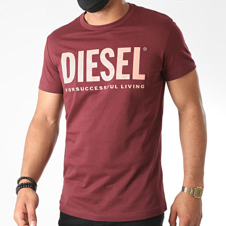 Diesel - Tee Shirt Diego Logo 00SXED-0AAXJ Bordeaux