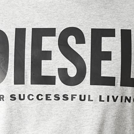 Diesel - Tee Shirt Diego Logo 00SXED-0AAXJ Gris Chiné