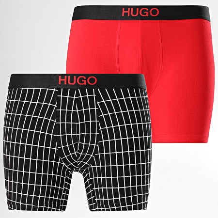 HUGO - Lot De 2 Boxers 50433817 Noir Rouge