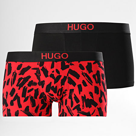 HUGO - Lot De 2 Boxers 50433298 Noir Rouge