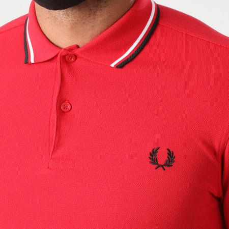 Fred Perry - Polo manica corta Twin Tipped M3600 Rosso