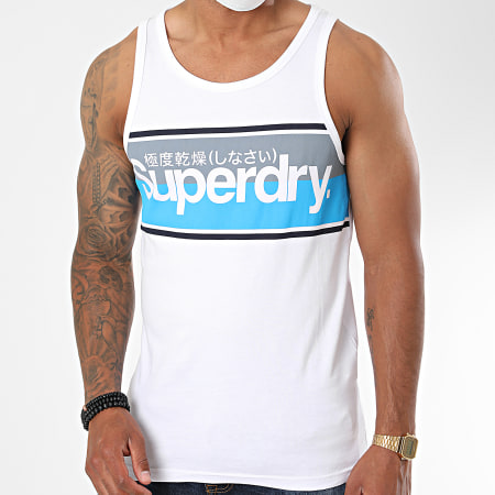 Superdry - Débardeur Core Logo Stripe M6010140A Blanc