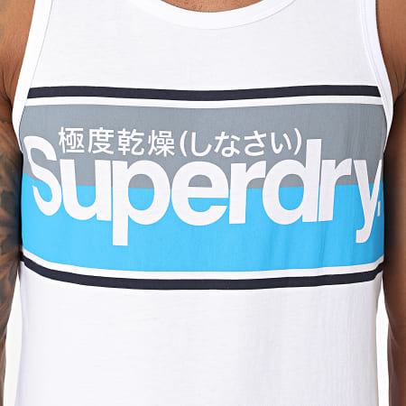 Superdry - Débardeur Core Logo Stripe M6010140A Blanc