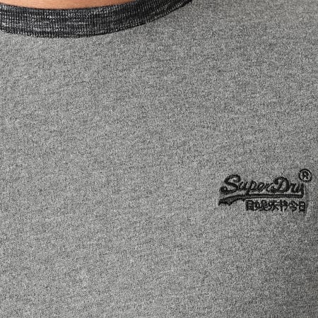 Superdry - Tee Shirt OL Ringer M1010153A Gris Chiné