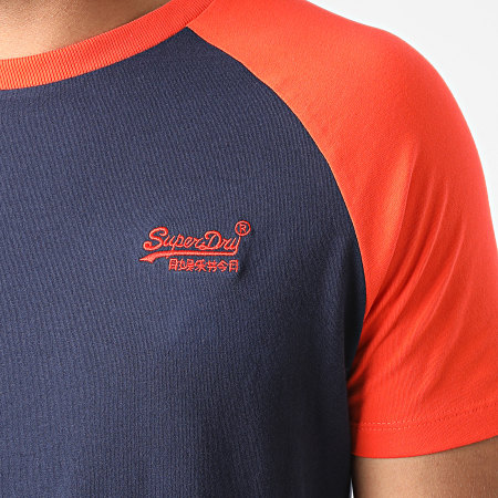 Superdry - Tee Shirt OL Baseball M1010179A Bleu Marine Orange