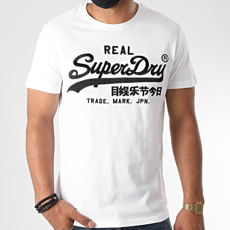 Superdry - Tee Shirt VL Mono Embroidery M1010303 Blanc