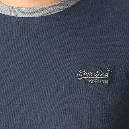 Superdry - Tee Shirt OL Ringer M1010153A Bleu Marine