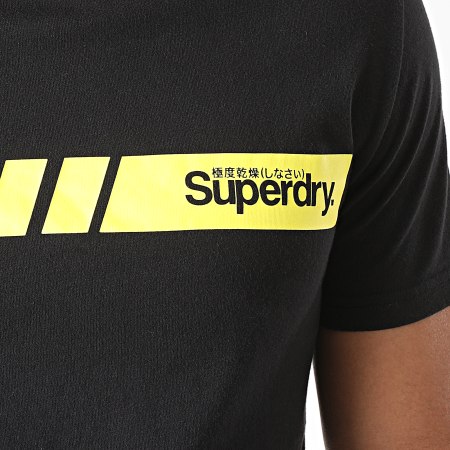 Superdry - Tee Shirt Core Logo Sport Stripe M1010168A Noir