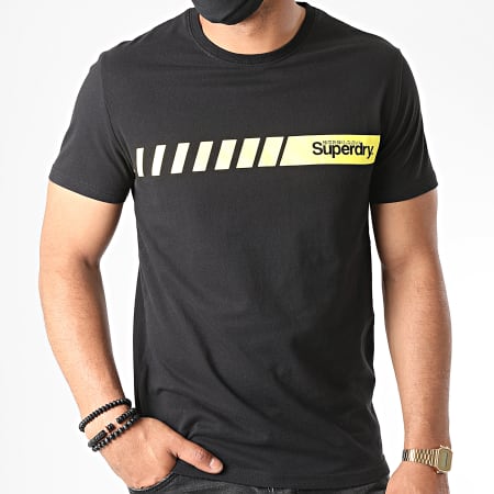 Superdry - Tee Shirt Core Logo Sport Stripe M1010168A Noir
