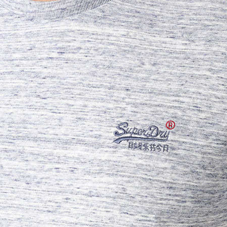 Superdry - Tee Shirt OL Vintage Embroidery M1010119A Bleu Clair Chiné