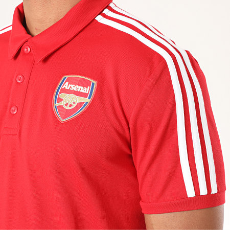 Adidas Sportswear - Polo Manches Courtes A Bandes Arsenal FC FQ6936 Rouge