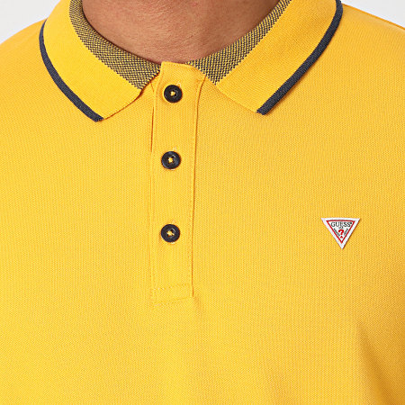 Guess - Polo Manches Courtes M0YP60 Jaune Moutarde